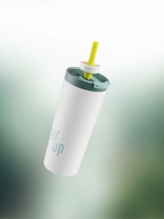 Tumbler-Flaschen Weiß-Grün